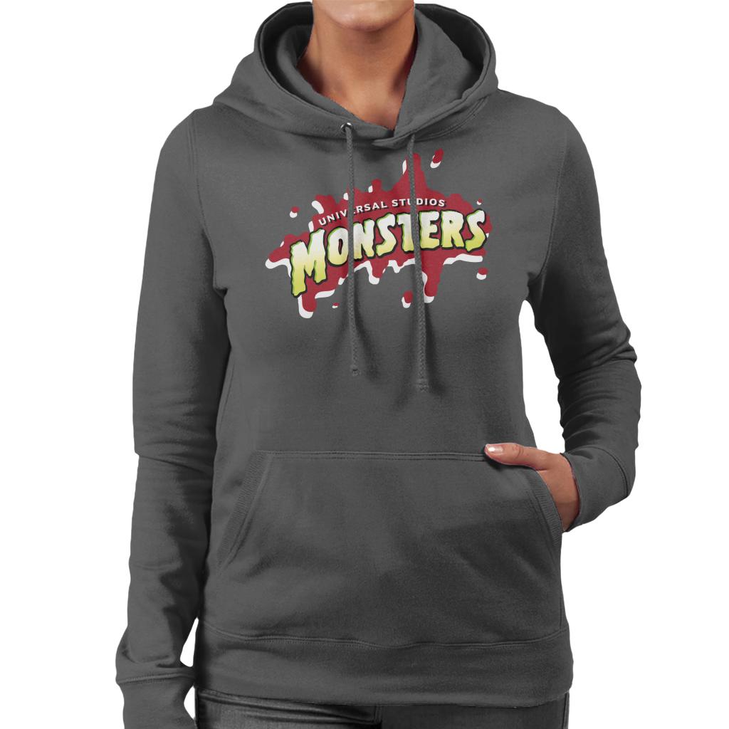 Universal Studio Monsters Blood Logo Women's Hooded Sweatshirt-ALL + EVERY