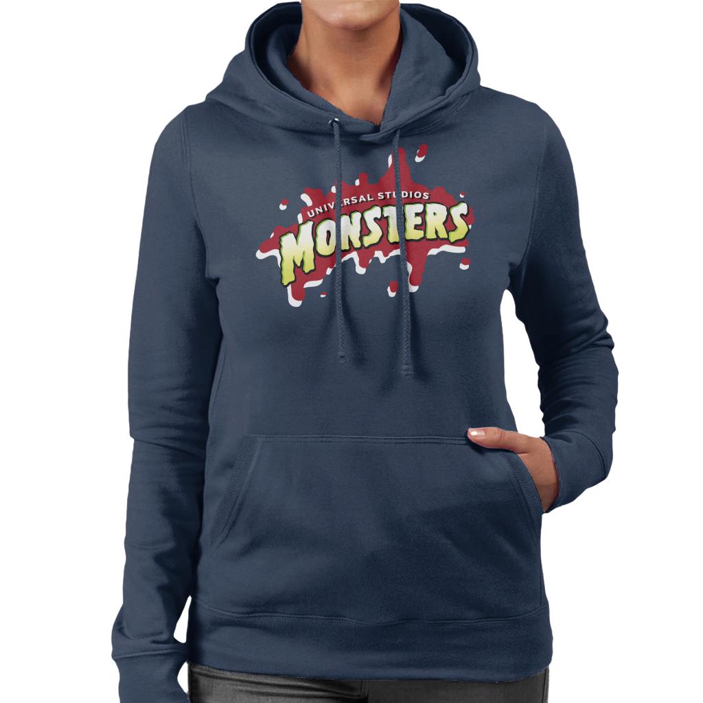 Universal Studio Monsters Blood Logo Women's Hooded Sweatshirt-ALL + EVERY