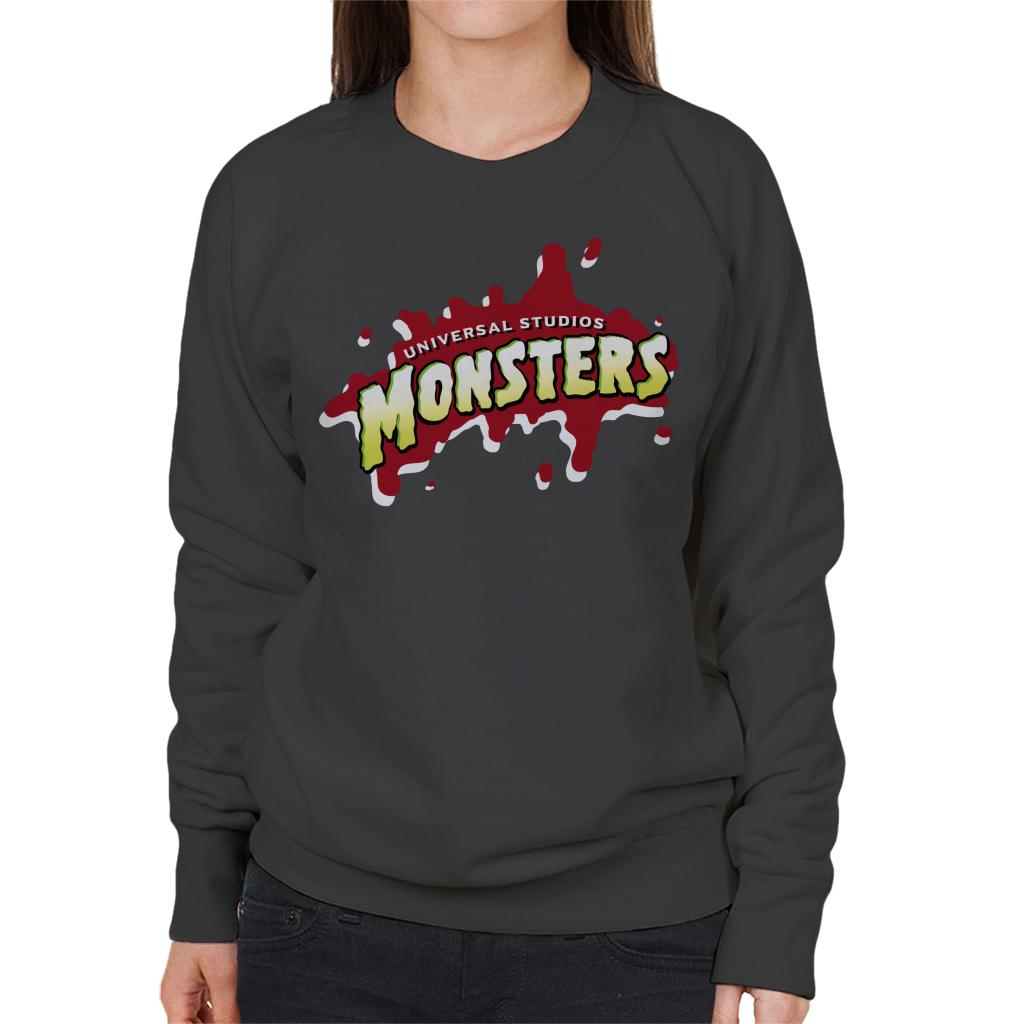 Universal Studio Monsters Blood Logo Women's Sweatshirt-ALL + EVERY