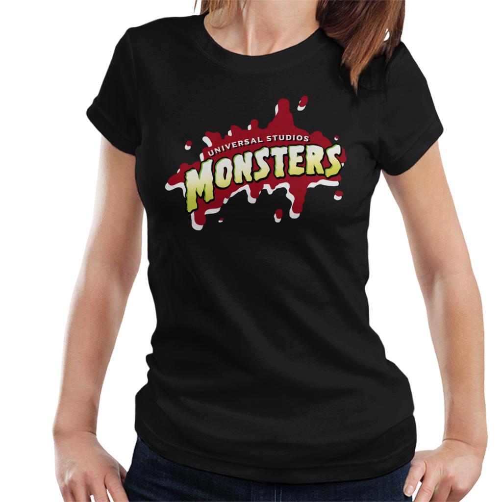 Universal Studio Monsters Blood Logo Women's T-Shirt-ALL + EVERY