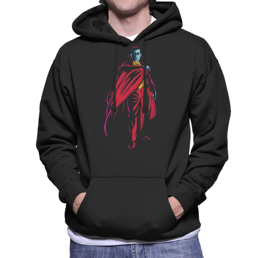 Dracula Cape Pose Dark Blood Illustration Men's Hooded Sweatshirt-ALL + EVERY