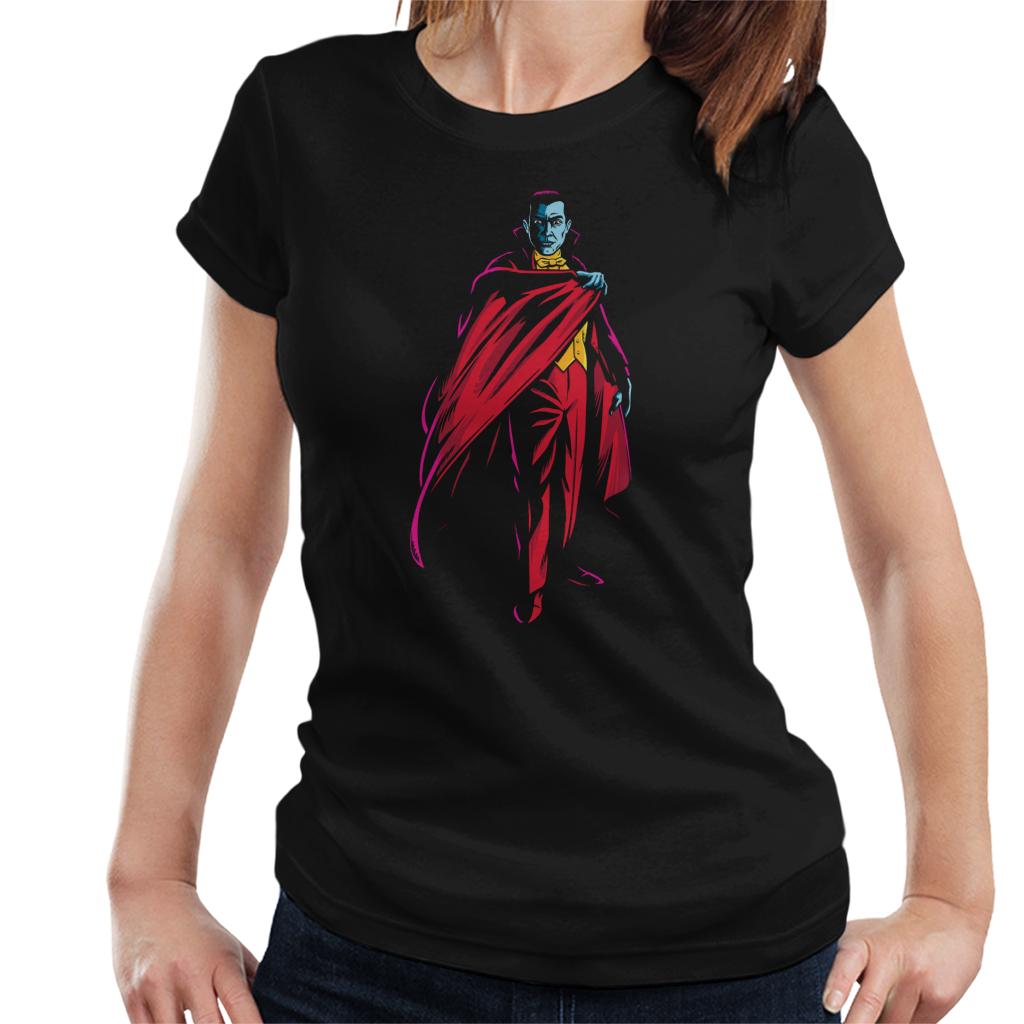 Dracula Cape Pose Dark Blood Illustration Women's T-Shirt-ALL + EVERY