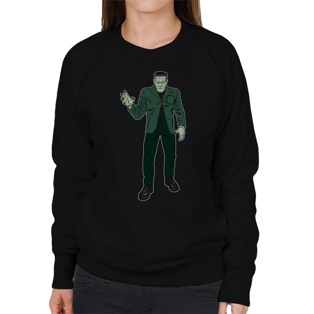 Frankenstein Monster Pose Illustration Women's Sweatshirt-ALL + EVERY