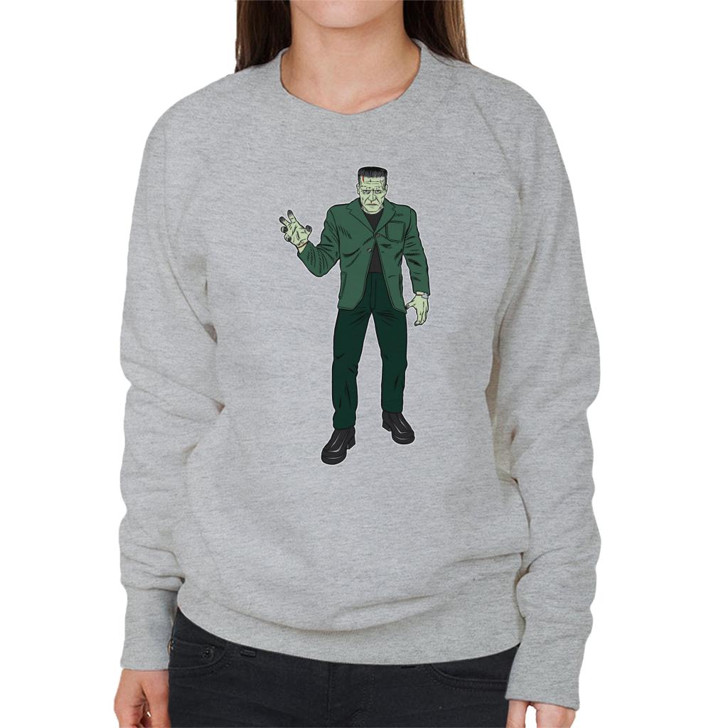 Frankenstein Monster Pose Illustration Women's Sweatshirt-ALL + EVERY