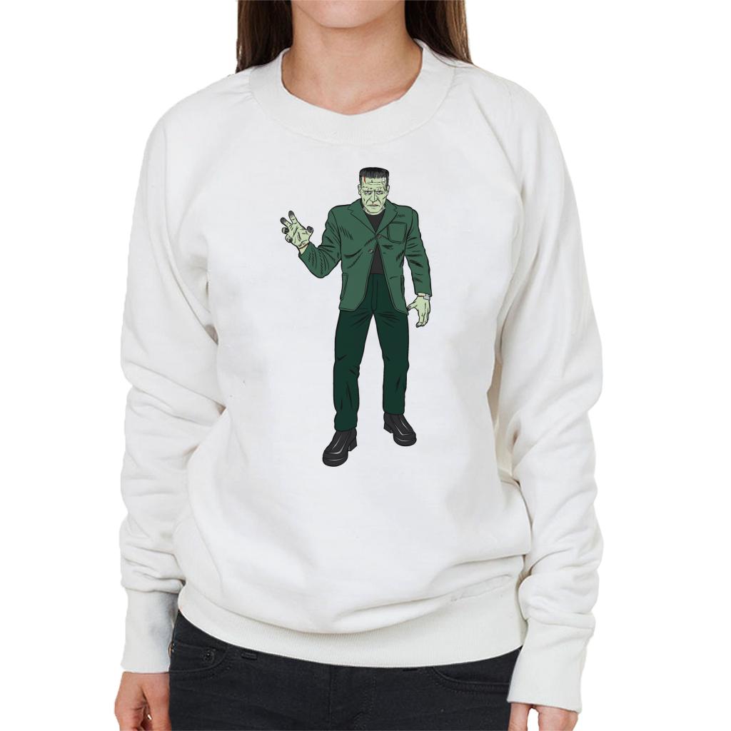 Frankenstein Monster Pose Illustration Women's Sweatshirt-ALL + EVERY