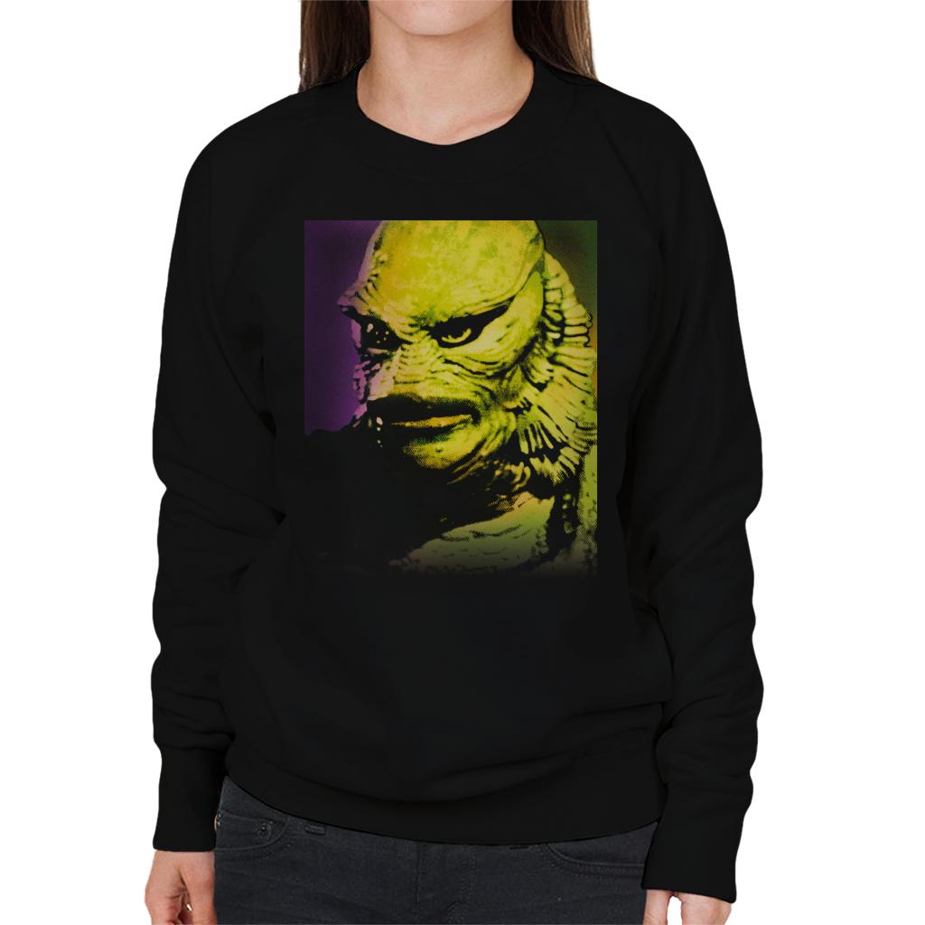 The Creature From The Black Lagoon Head Women's Sweatshirt-ALL + EVERY