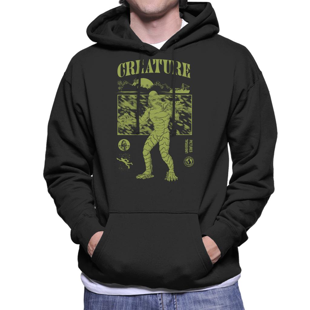 The Creature From The Black Lagoon Sunset Boat Men's Hooded Sweatshirt-ALL + EVERY