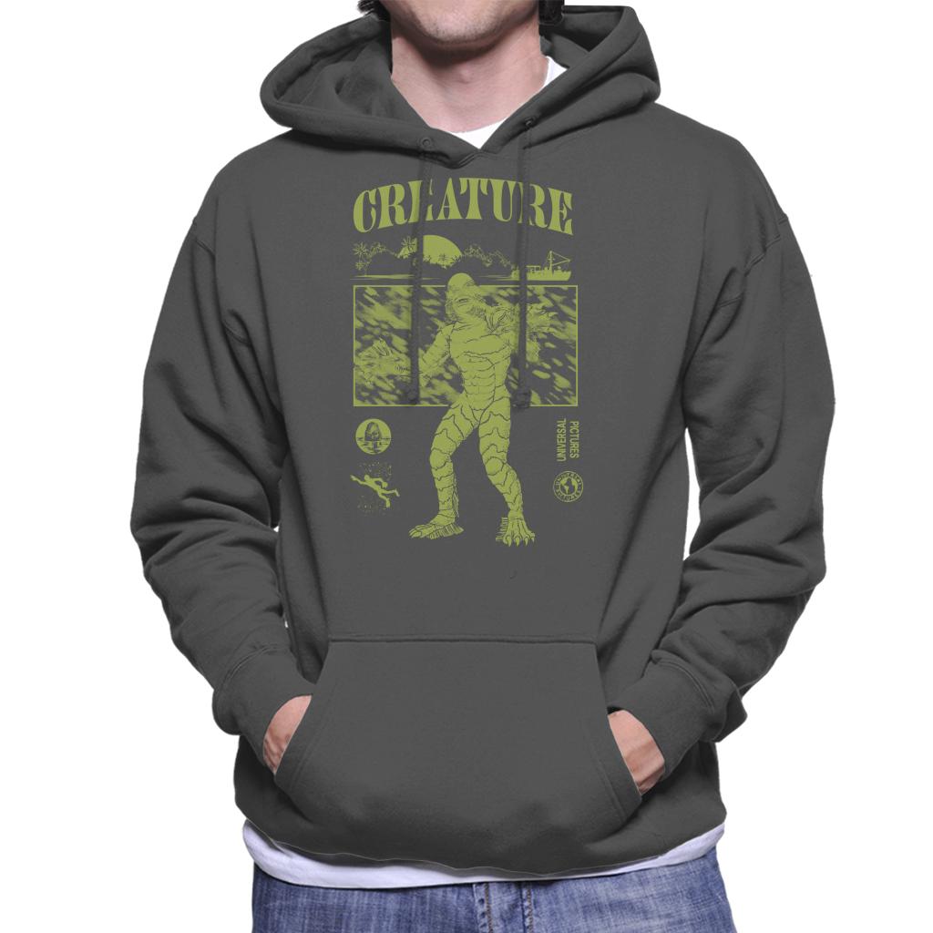 The Creature From The Black Lagoon Sunset Boat Men's Hooded Sweatshirt-ALL + EVERY