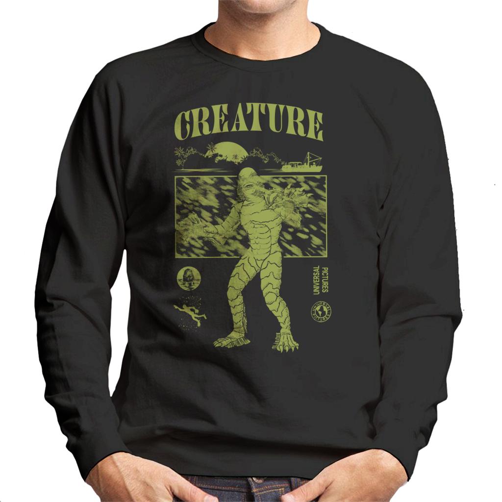 The Creature From The Black Lagoon Sunset Boat Men's Sweatshirt-ALL + EVERY