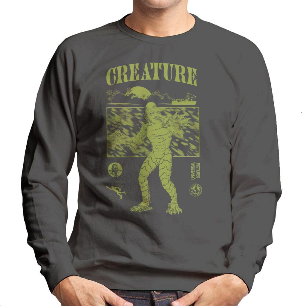 The Creature From The Black Lagoon Sunset Boat Men's Sweatshirt-ALL + EVERY