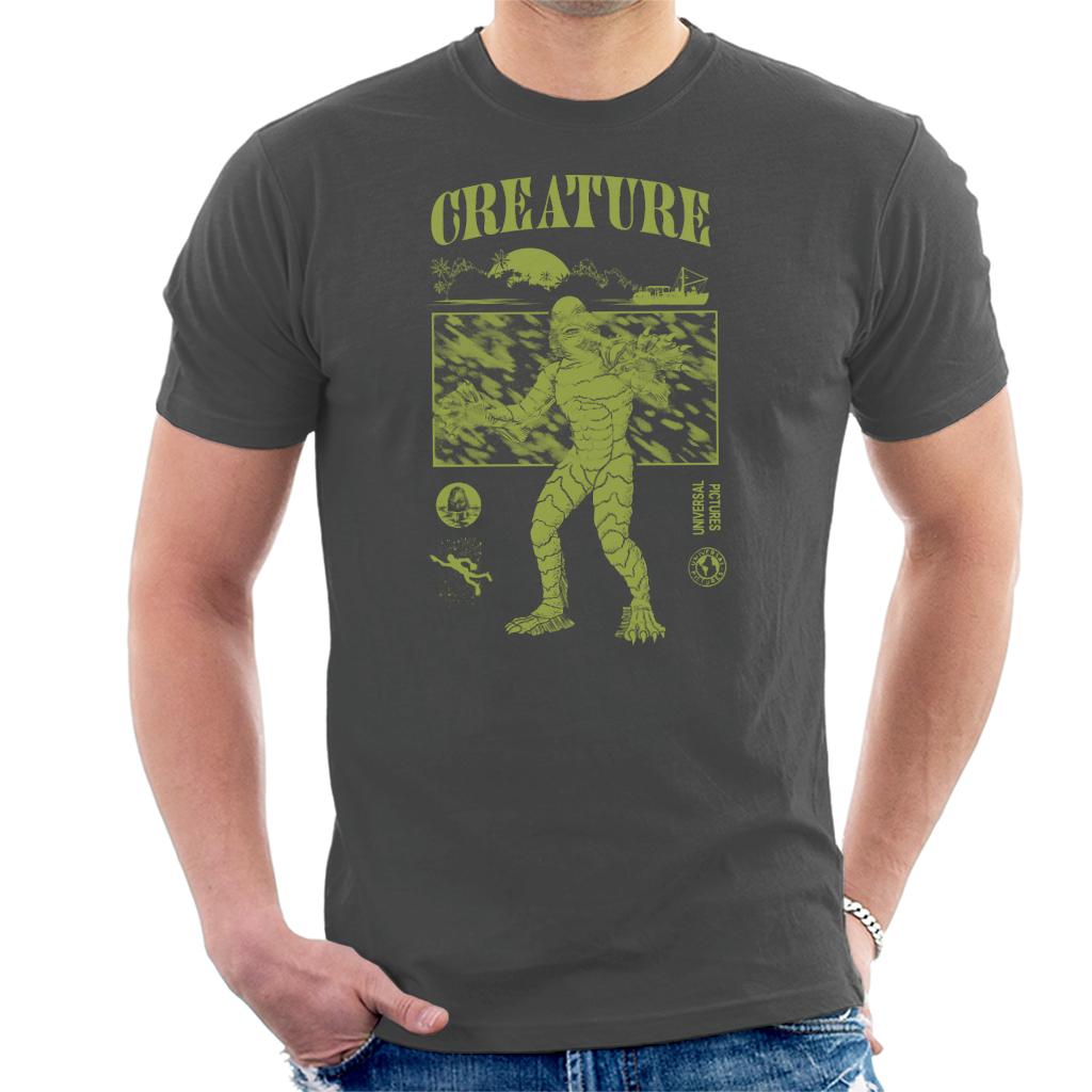 The Creature From The Black Lagoon Sunset Boat Men's T-Shirt-ALL + EVERY