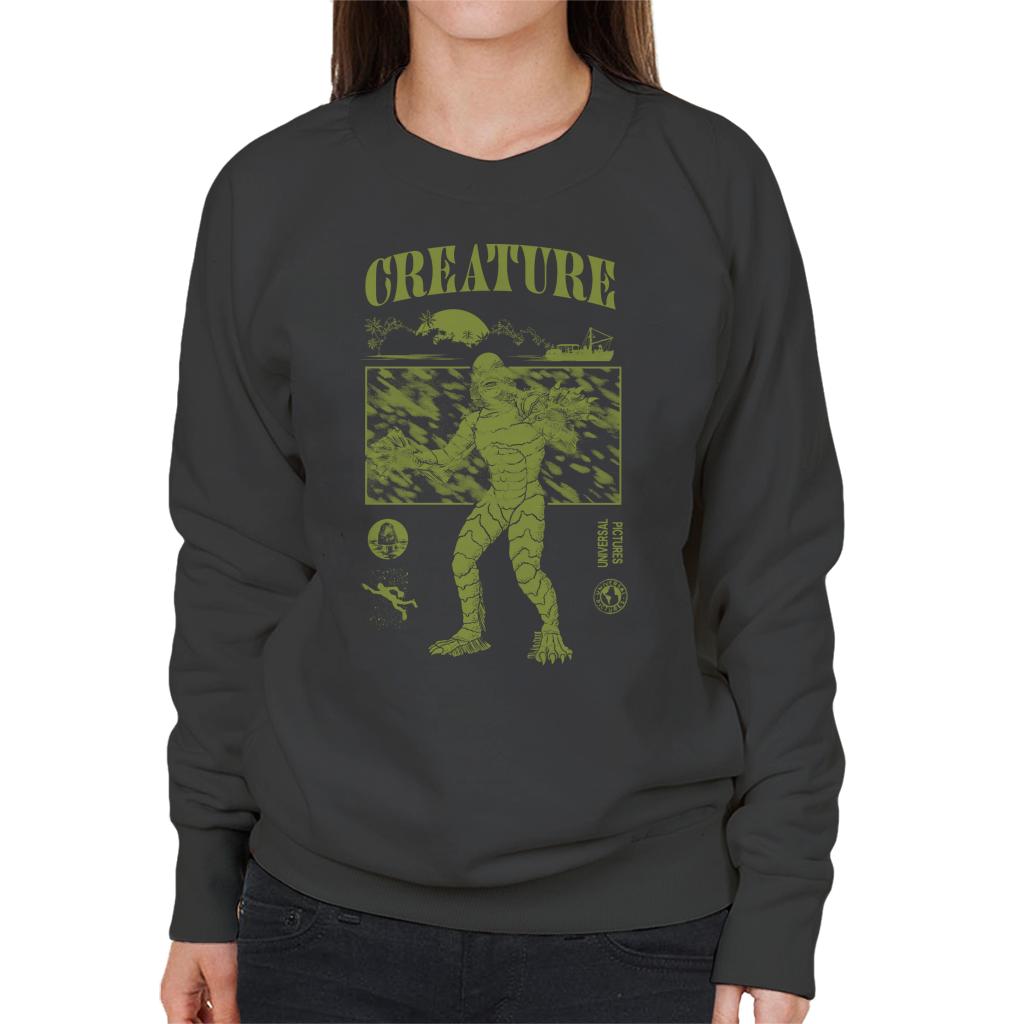 The Creature From The Black Lagoon Sunset Boat Women's Sweatshirt-ALL + EVERY