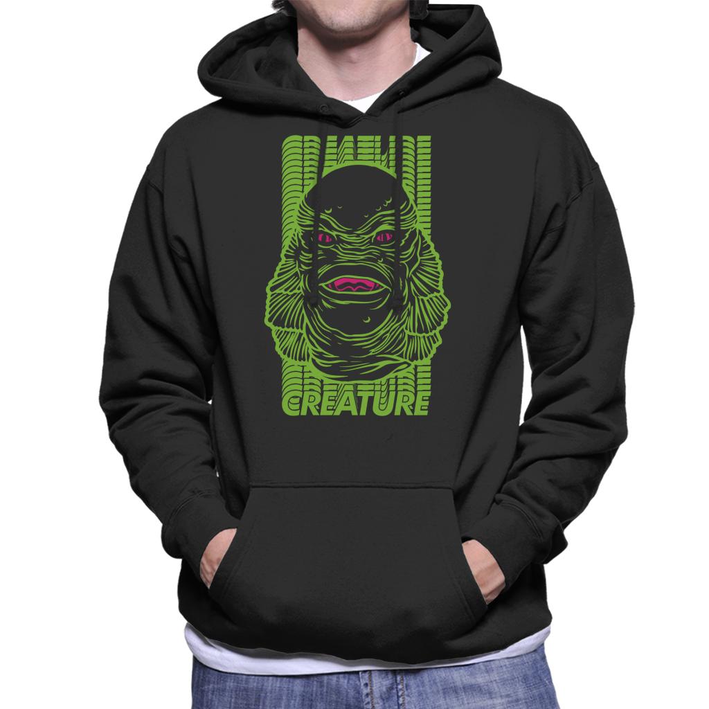 The Creature From The Black Lagoon Head Illustration Men's Hooded Sweatshirt-ALL + EVERY