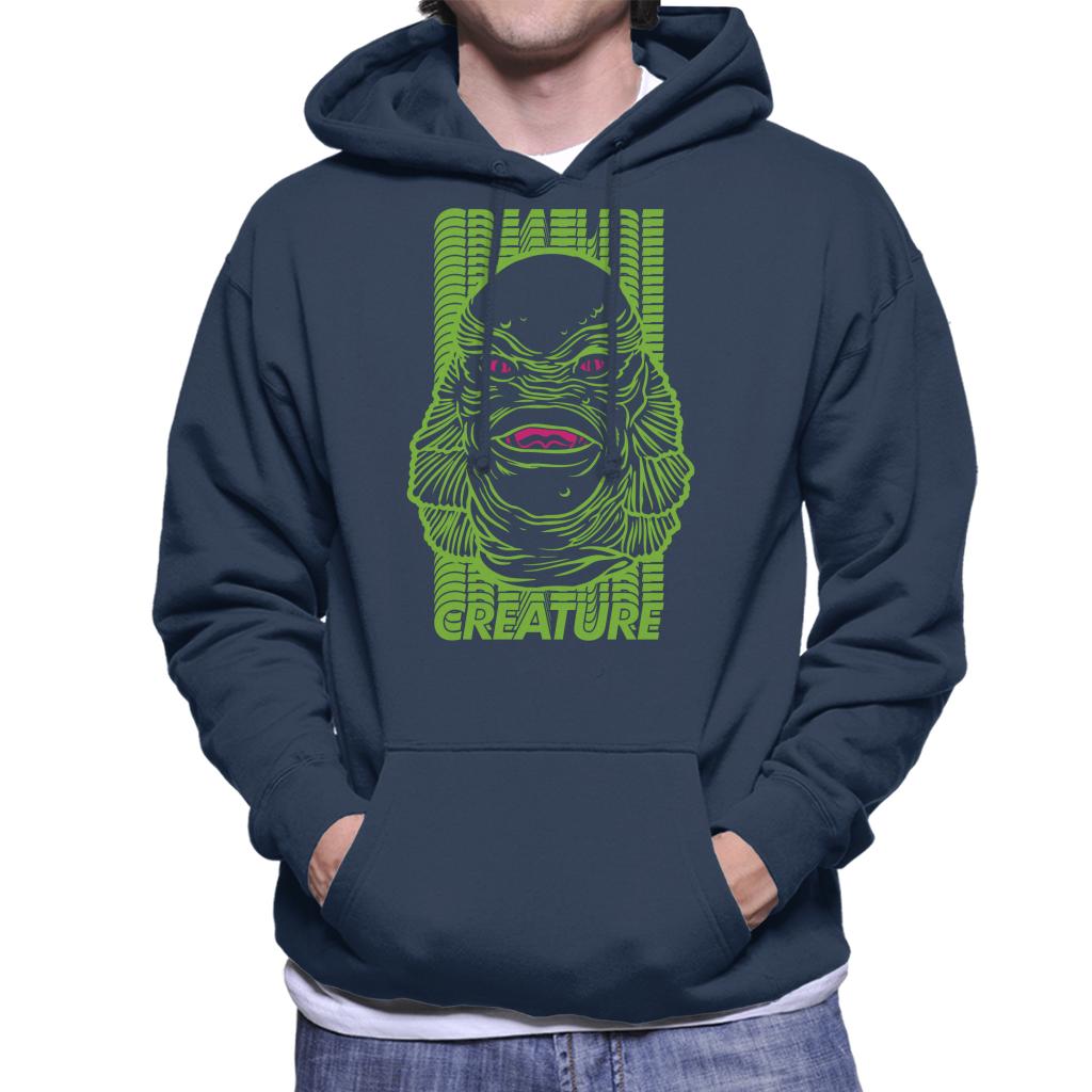 The Creature From The Black Lagoon Head Illustration Men's Hooded Sweatshirt-ALL + EVERY