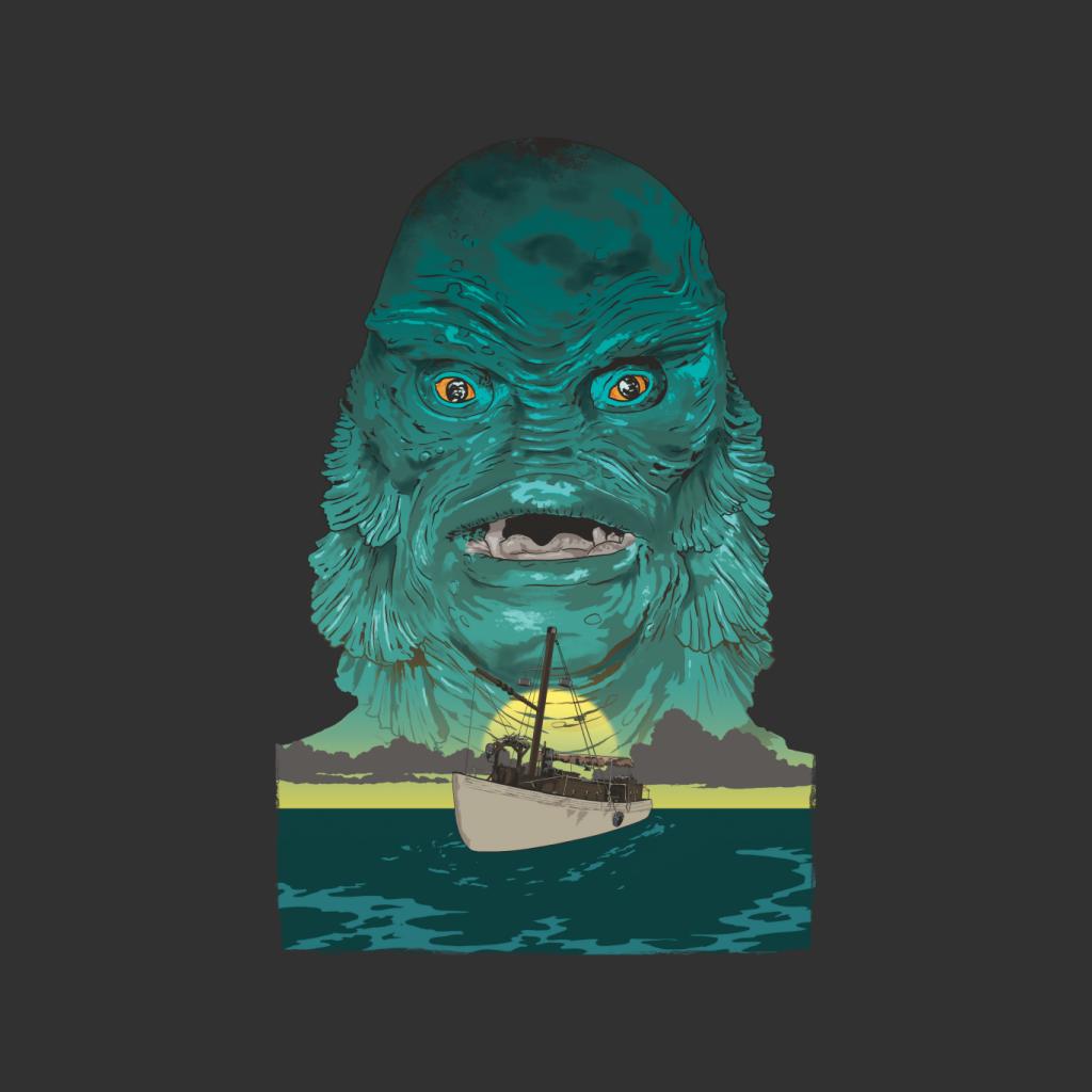 The Creature From The Black Lagoon Demon Head Boat Men's T-Shirt-ALL + EVERY