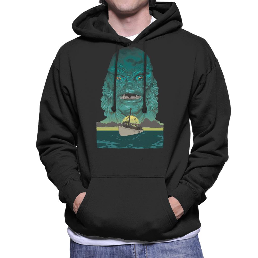 The Creature From The Black Lagoon Demon Head Boat Men's Hooded Sweatshirt-ALL + EVERY