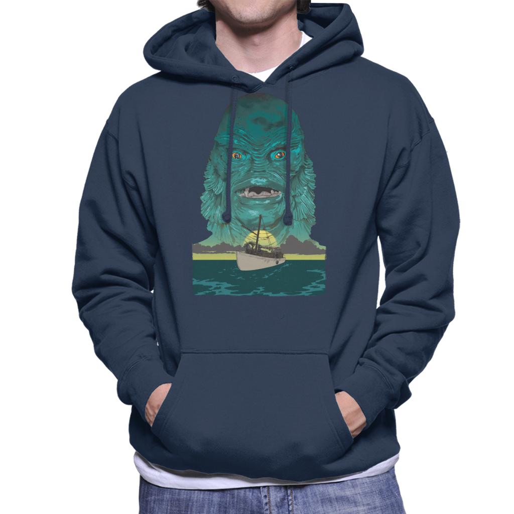 The Creature From The Black Lagoon Demon Head Boat Men's Hooded Sweatshirt-ALL + EVERY