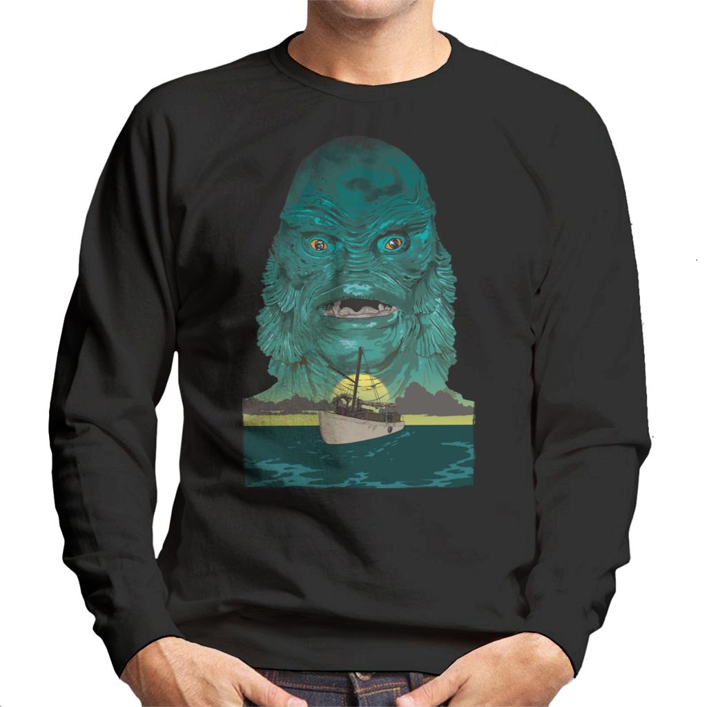 The Creature From The Black Lagoon Demon Head Boat Men's Sweatshirt-ALL + EVERY