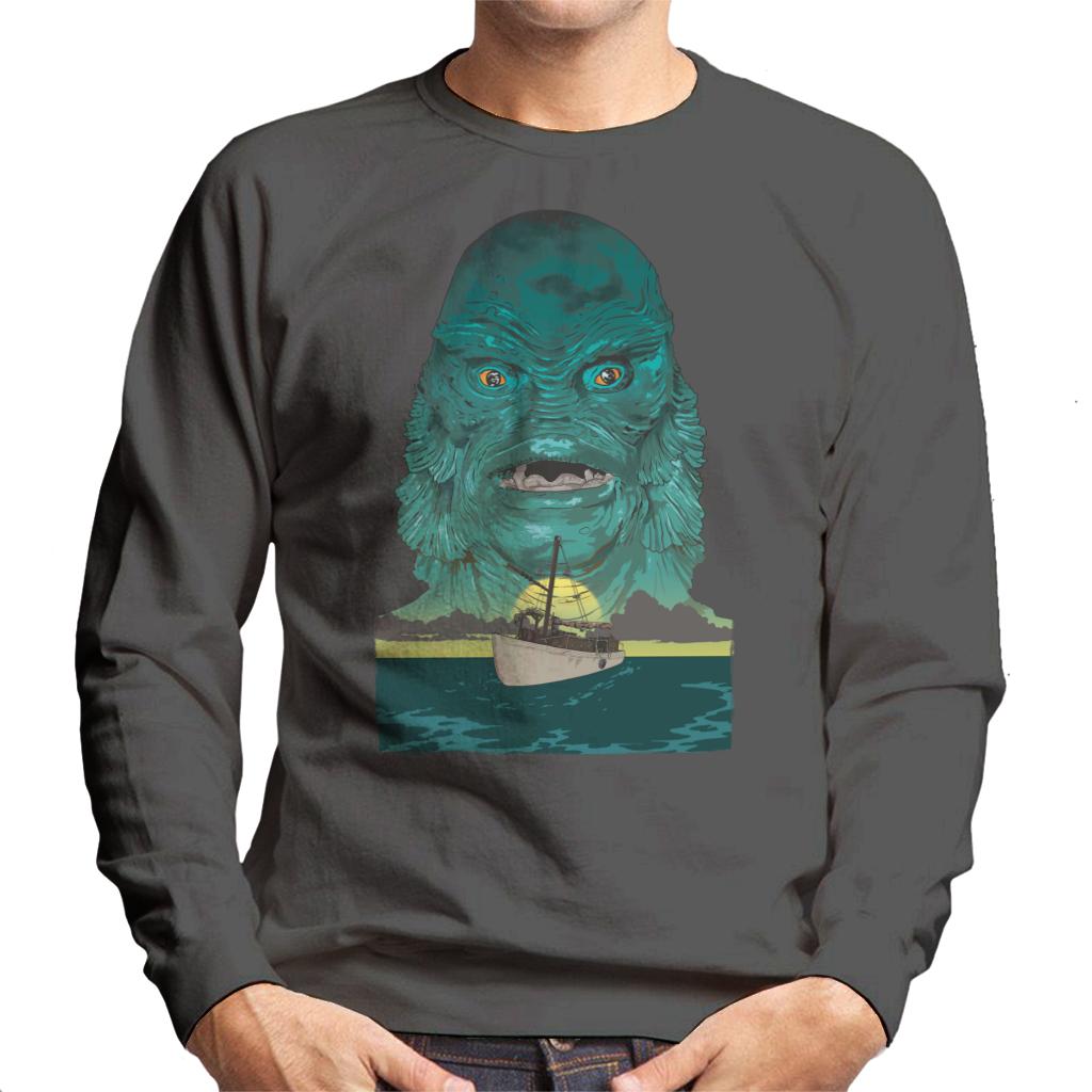 The Creature From The Black Lagoon Demon Head Boat Men's Sweatshirt-ALL + EVERY