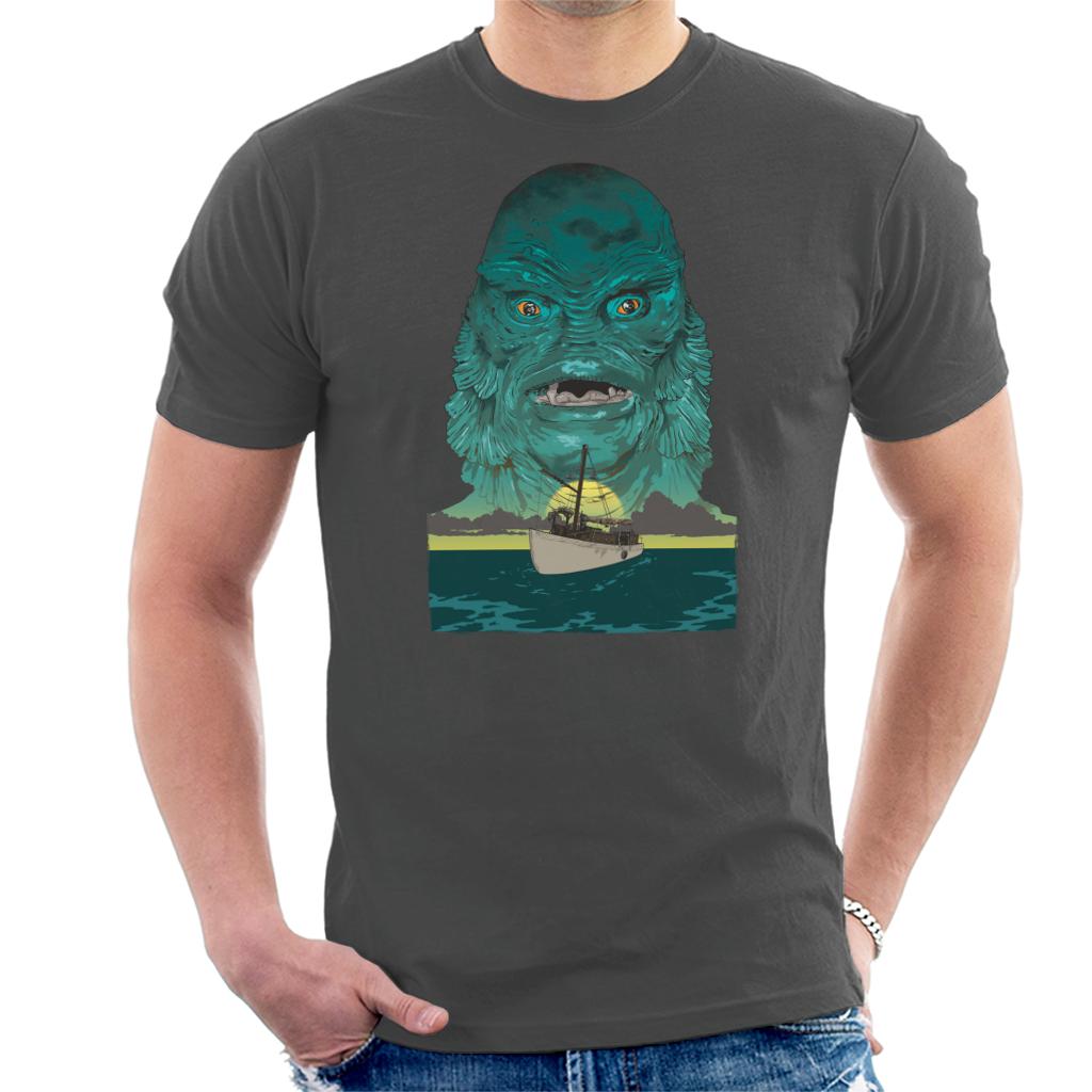 The Creature From The Black Lagoon Demon Head Boat Men's T-Shirt-ALL + EVERY