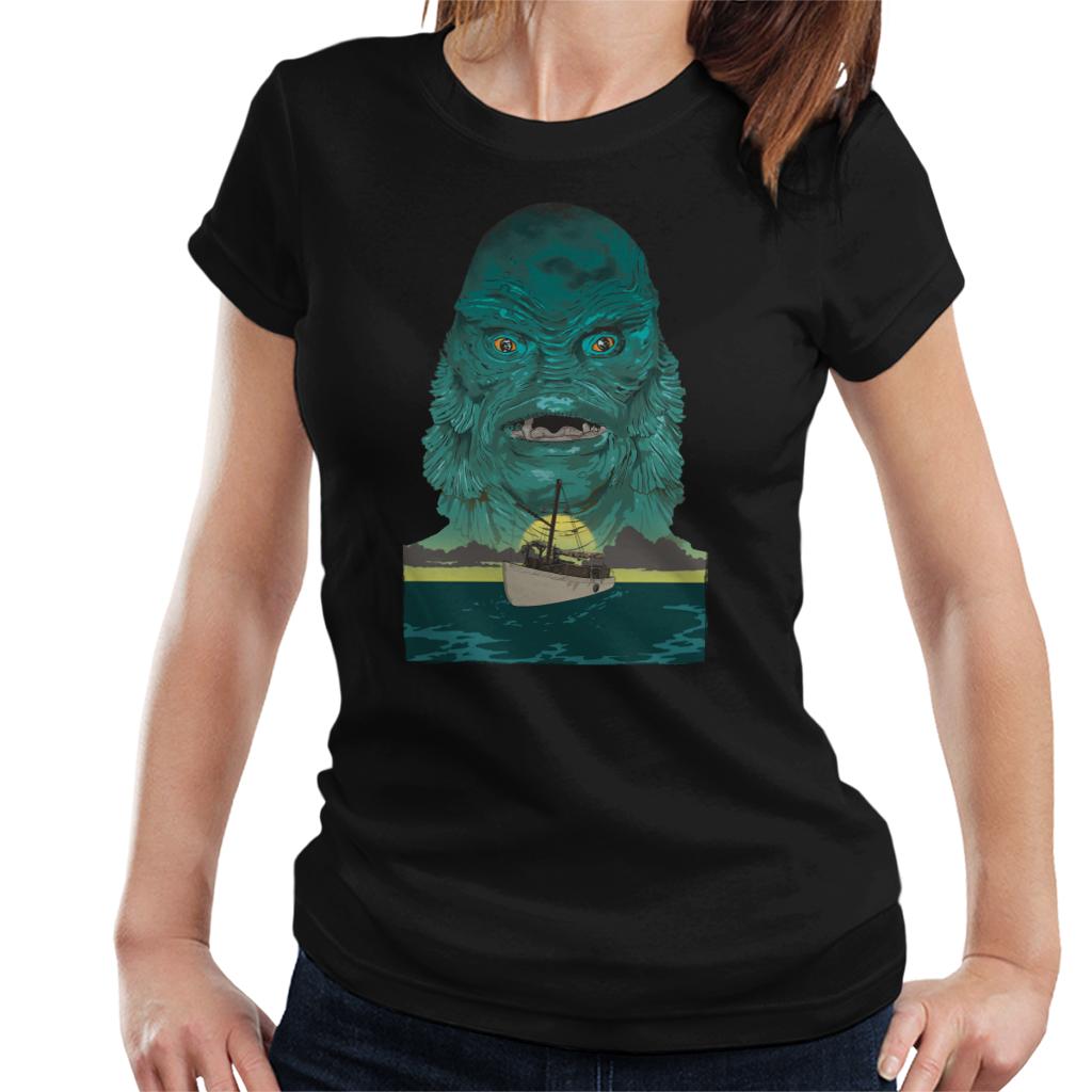 The Creature From The Black Lagoon Demon Head Boat Women's T-Shirt-ALL + EVERY