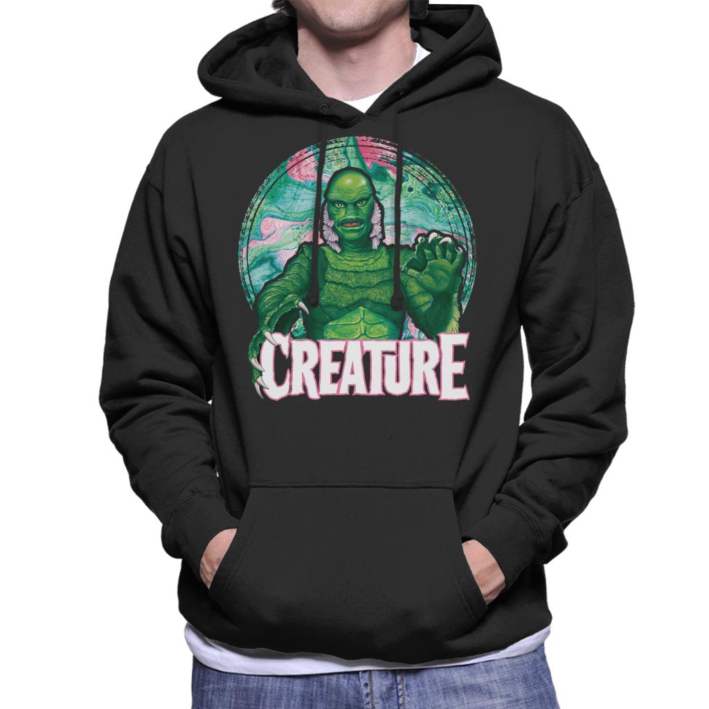 Creature From The Black Lagoon Mix Circle Men's Hooded Sweatshirt-ALL + EVERY