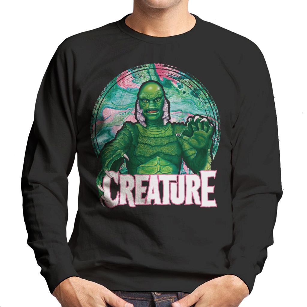 Creature From The Black Lagoon Mix Circle Men's Sweatshirt-ALL + EVERY