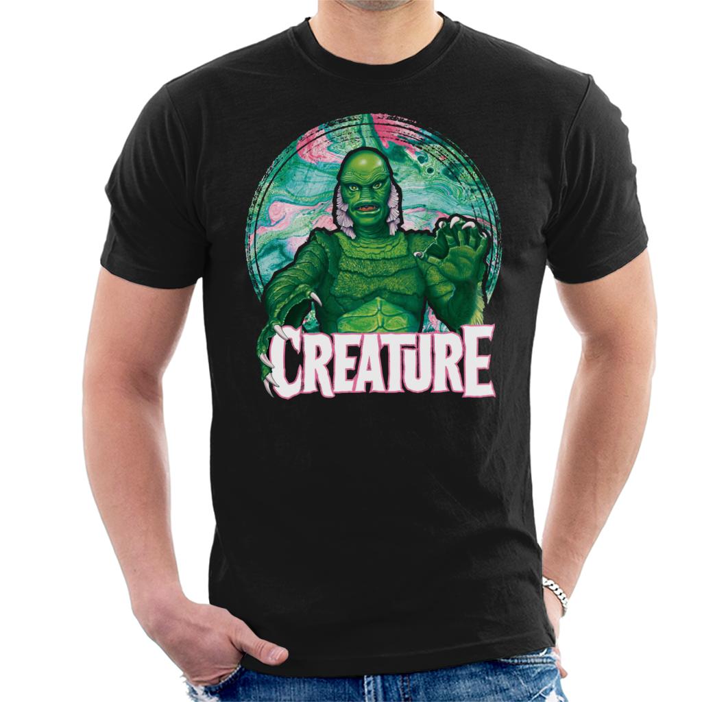 Creature From The Black Lagoon Mix Circle Men's T-Shirt-ALL + EVERY