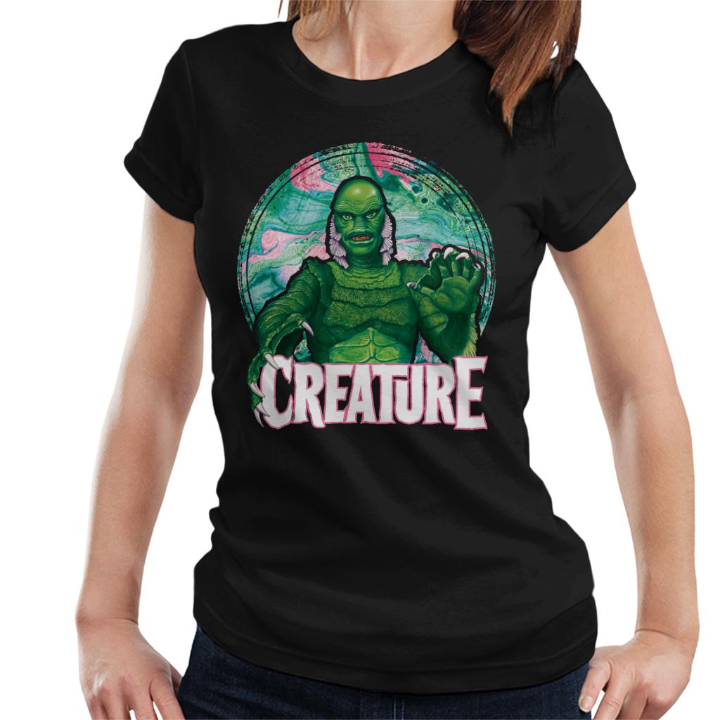 Creature From The Black Lagoon Mix Circle Women's T-Shirt-ALL + EVERY