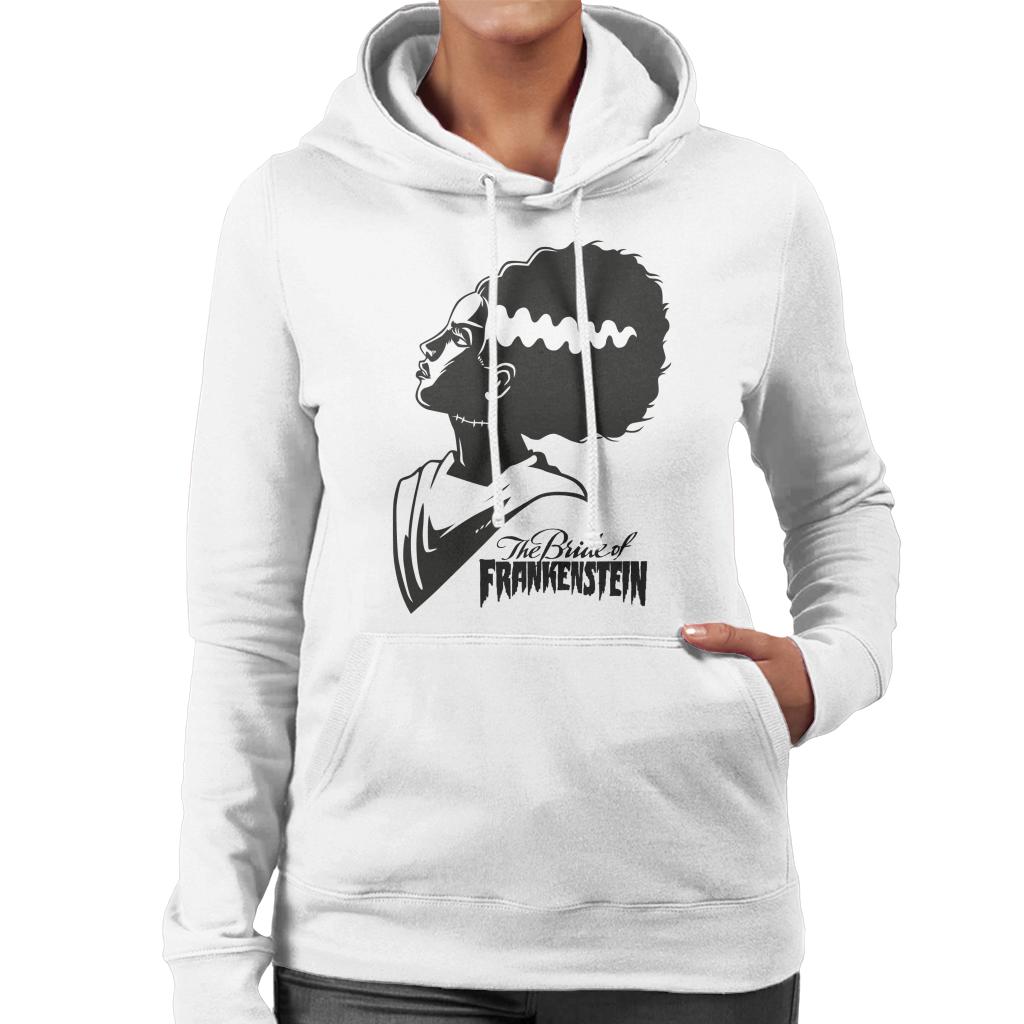 Bride Of Frankenstein Silhouette Women's Hooded Sweatshirt-ALL + EVERY