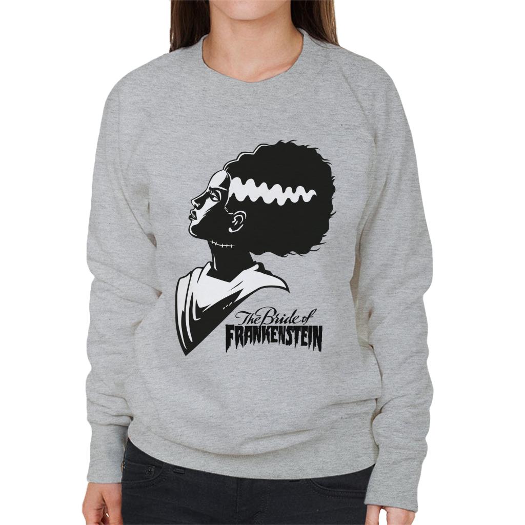 Bride Of Frankenstein Silhouette Women's Sweatshirt-ALL + EVERY