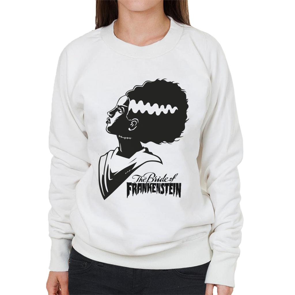 Bride Of Frankenstein Silhouette Women's Sweatshirt-ALL + EVERY