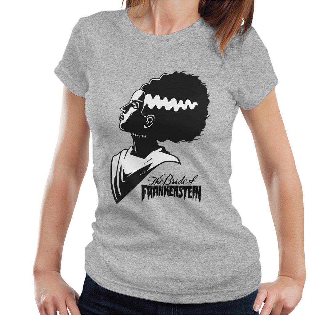 Bride Of Frankenstein Silhouette Women's T-Shirt-ALL + EVERY