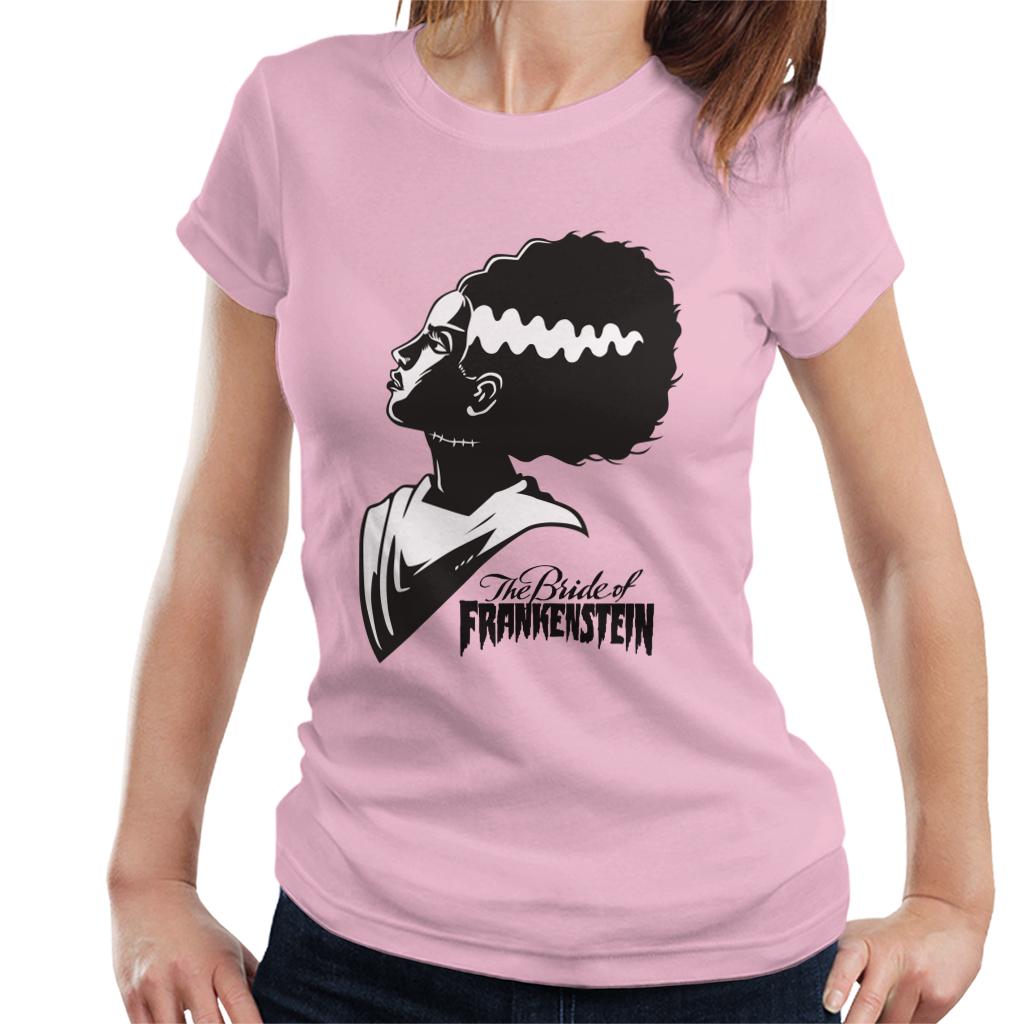 Bride Of Frankenstein Silhouette Women's T-Shirt-ALL + EVERY