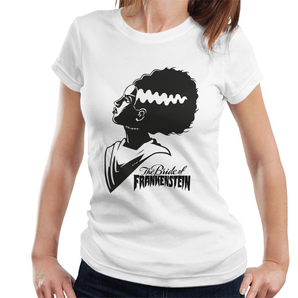 Bride Of Frankenstein Silhouette Women's T-Shirt-ALL + EVERY