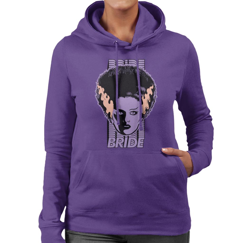 Bride Of Frankenstein Character Head Women's Hooded Sweatshirt-ALL + EVERY