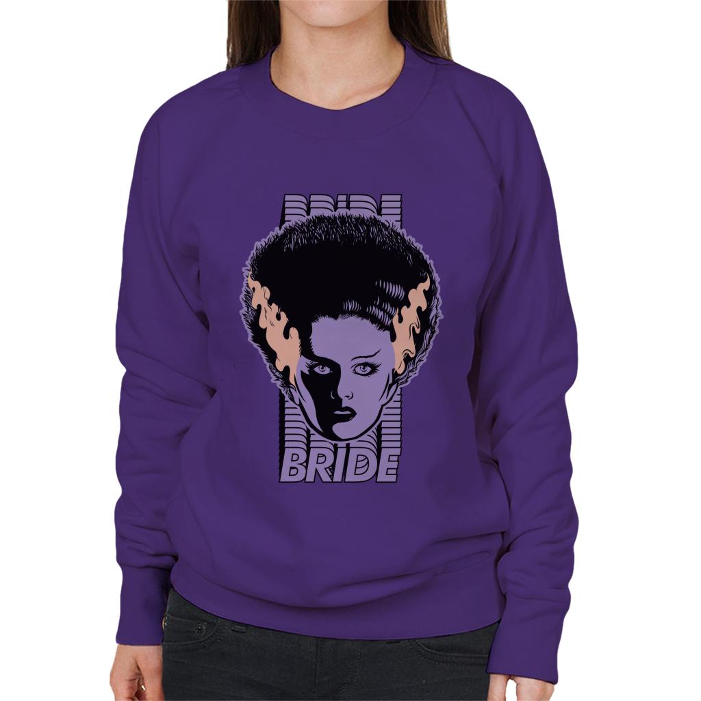 Bride Of Frankenstein Character Head Women's Sweatshirt-ALL + EVERY