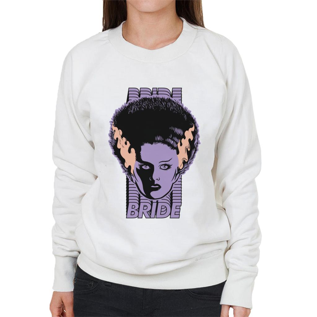 Bride Of Frankenstein Character Head Women's Sweatshirt-ALL + EVERY