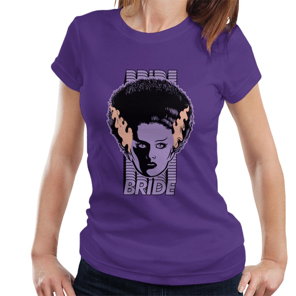 Bride Of Frankenstein Character Head Women's T-Shirt-ALL + EVERY