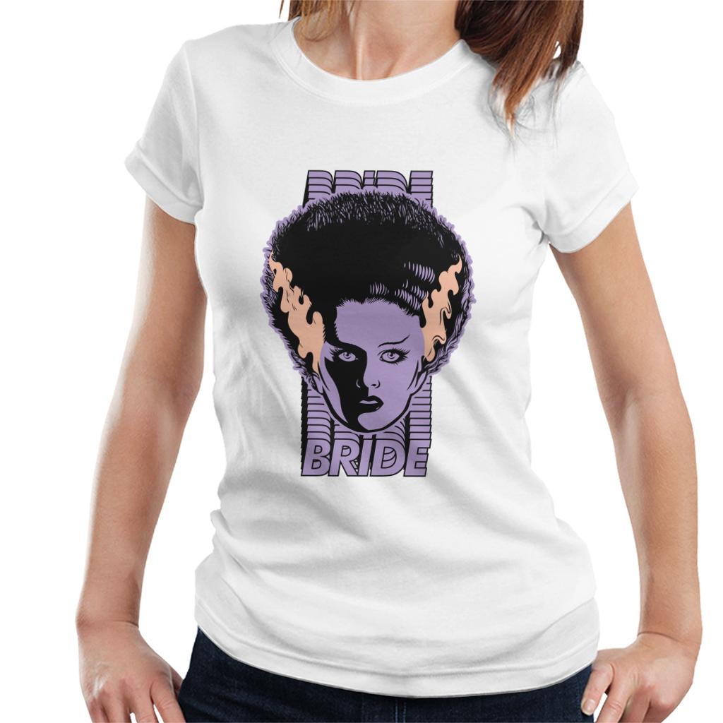 Bride Of Frankenstein Character Head Women's T-Shirt-ALL + EVERY