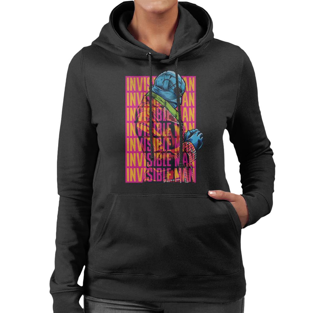 The Invisible Man Silhouette Multi Logo Women's Hooded Sweatshirt-ALL + EVERY