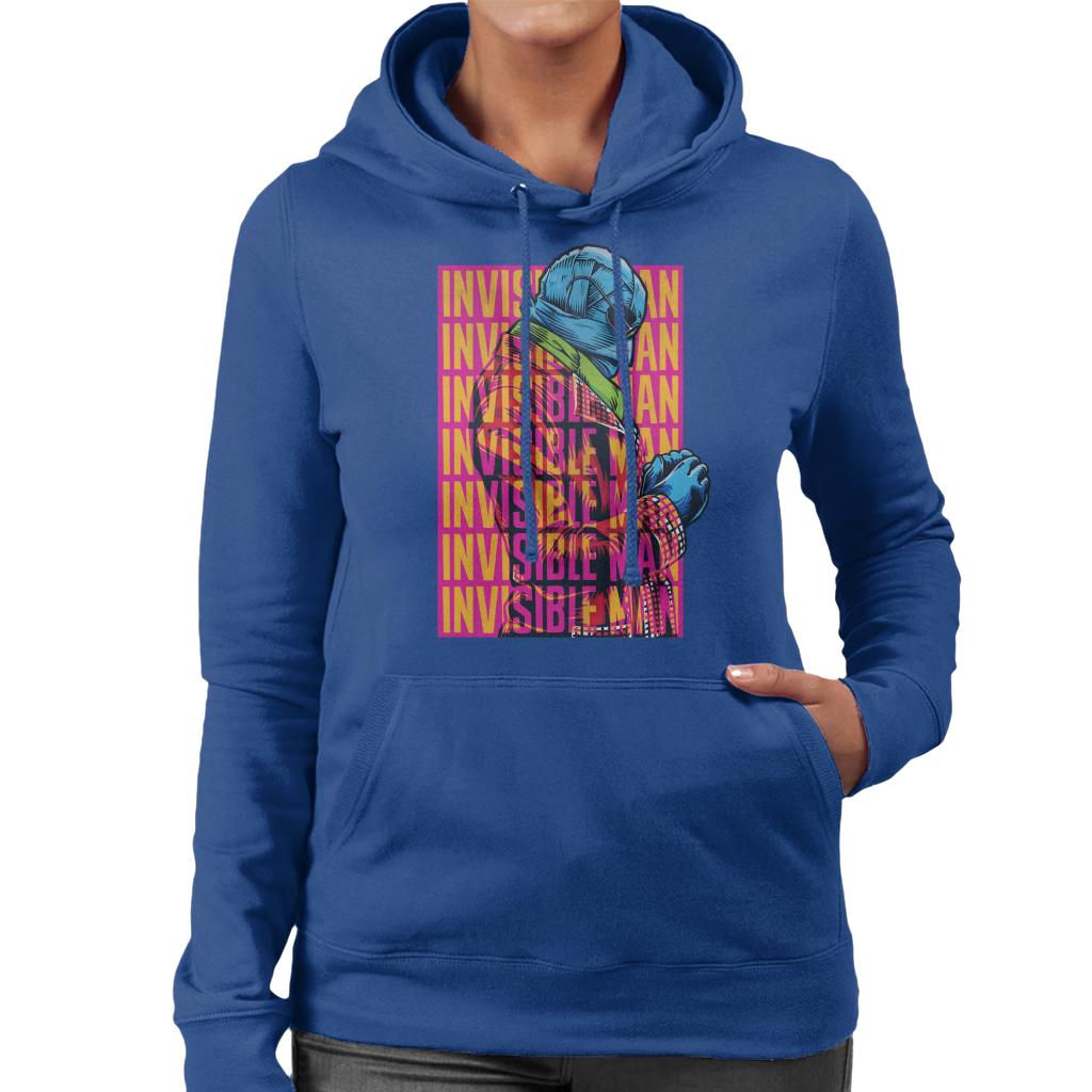 The Invisible Man Silhouette Multi Logo Women's Hooded Sweatshirt-ALL + EVERY