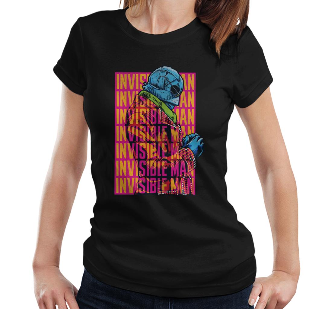 The Invisible Man Silhouette Multi Logo Women's T-Shirt-ALL + EVERY