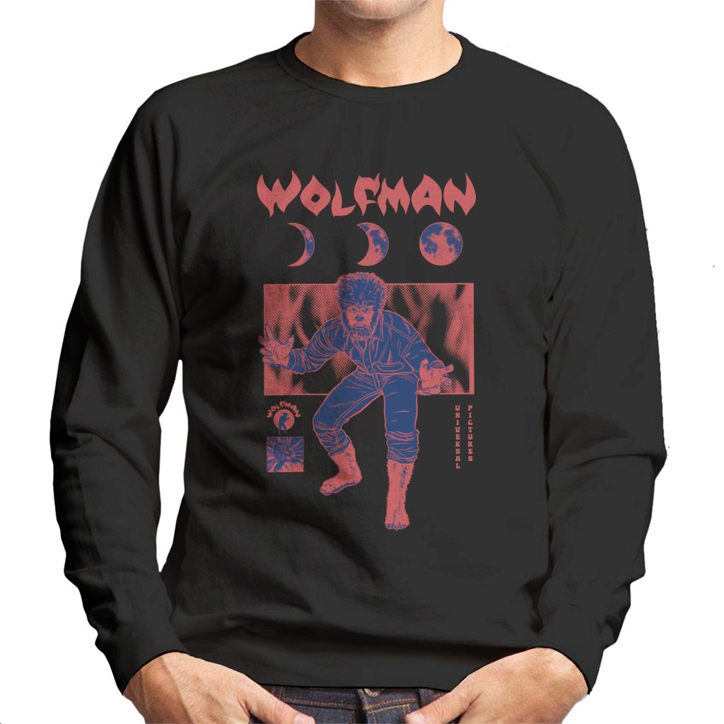 The Wolf Man Stages Of The Moon Men's Sweatshirt-ALL + EVERY