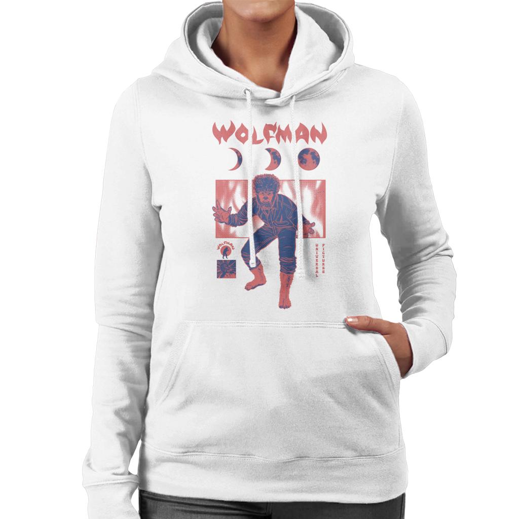 The Wolf Man Stages Of The Moon Women's Hooded Sweatshirt-ALL + EVERY