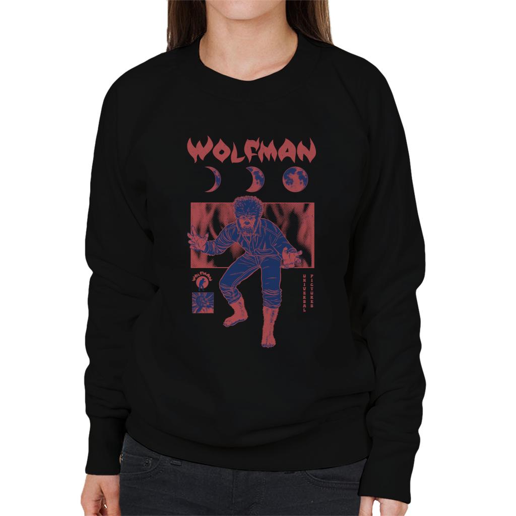 The Wolf Man Stages Of The Moon Women's Sweatshirt-ALL + EVERY