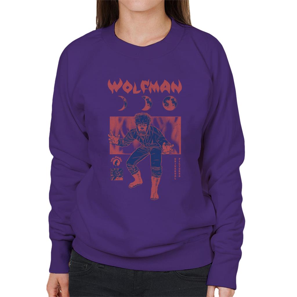 The Wolf Man Stages Of The Moon Women's Sweatshirt-ALL + EVERY