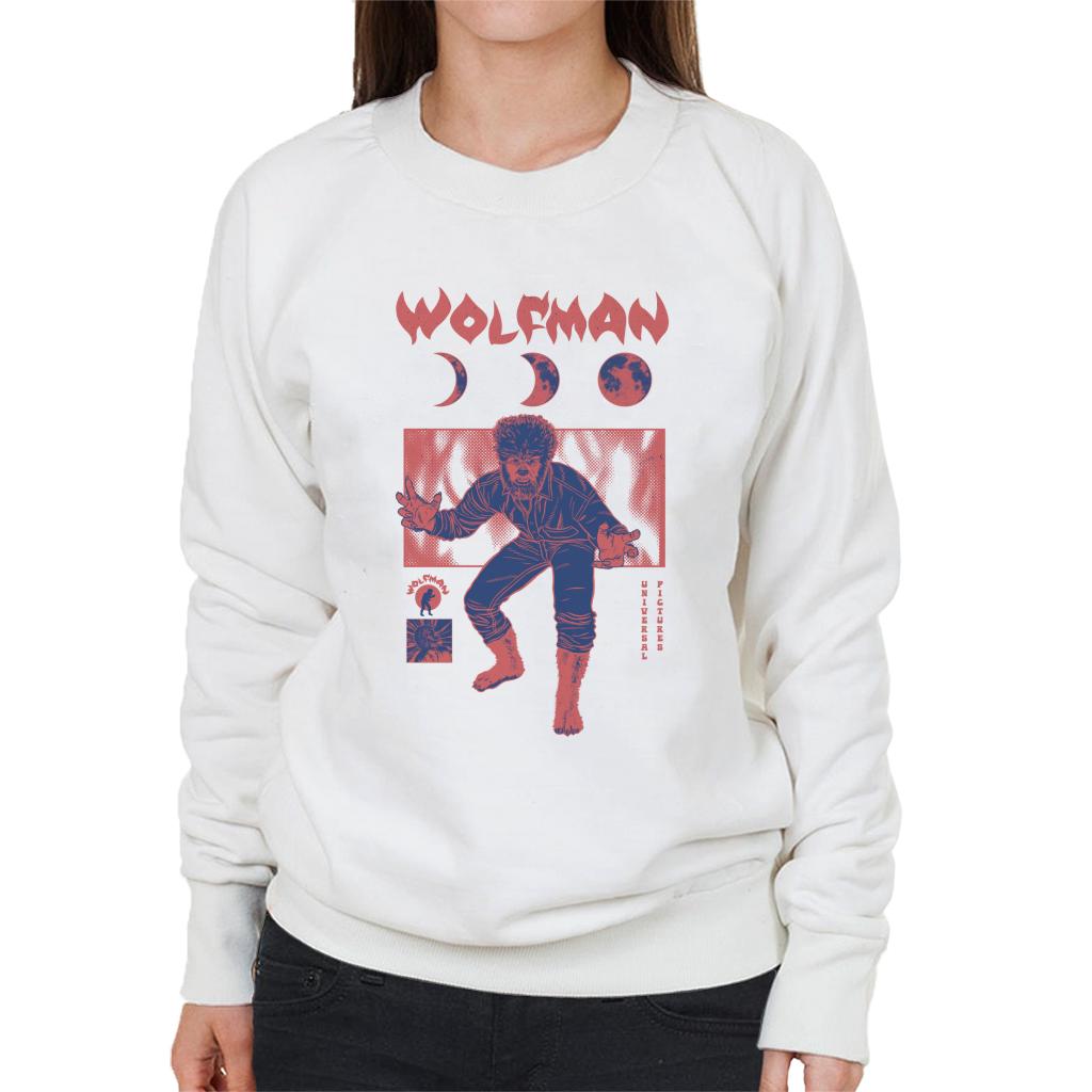 The Wolf Man Stages Of The Moon Women's Sweatshirt-ALL + EVERY