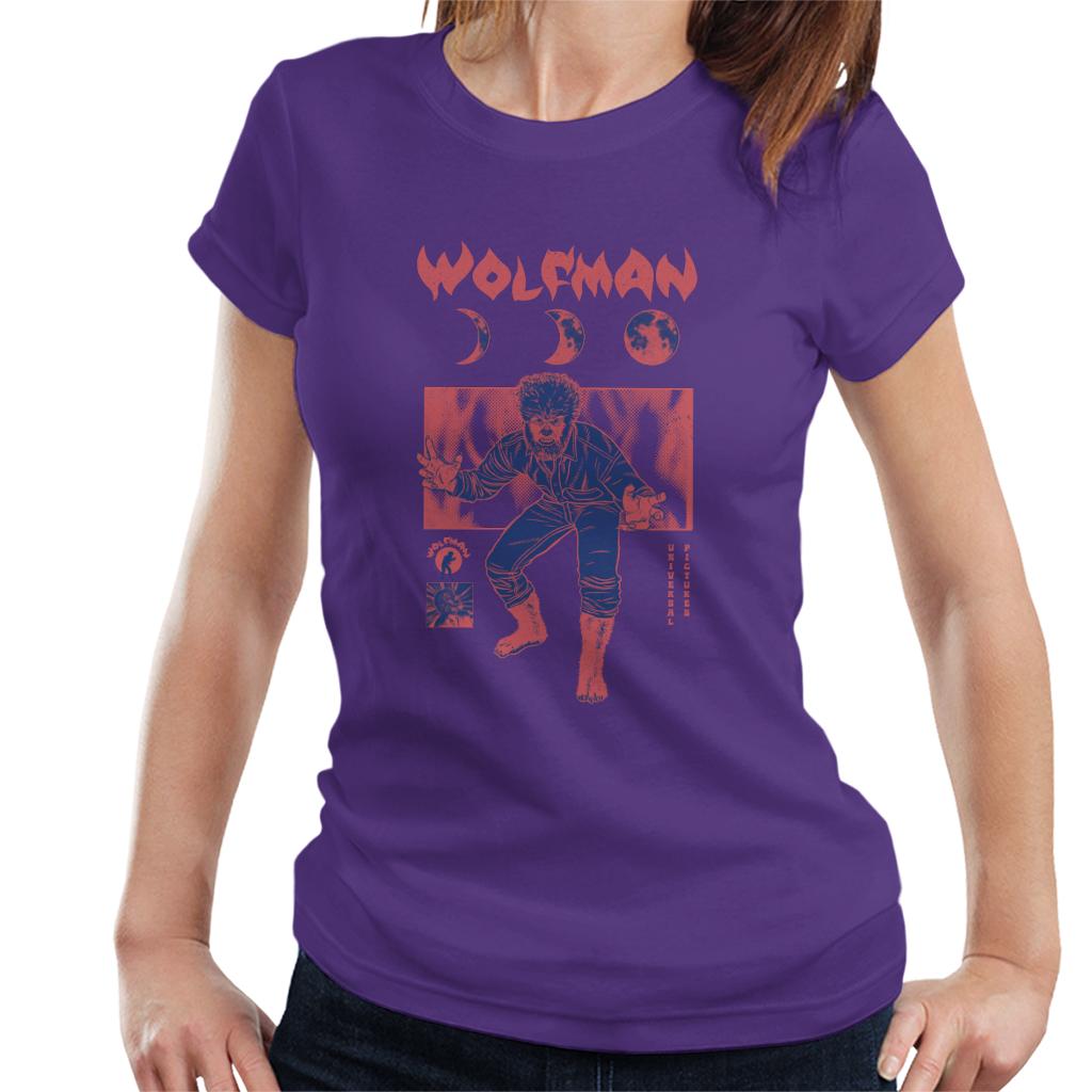 The Wolf Man Stages Of The Moon Women's T-Shirt-ALL + EVERY