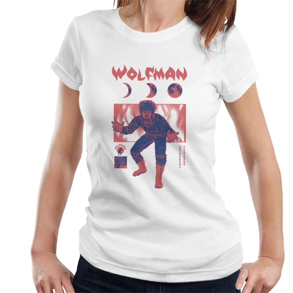 The Wolf Man Stages Of The Moon Women's T-Shirt-ALL + EVERY